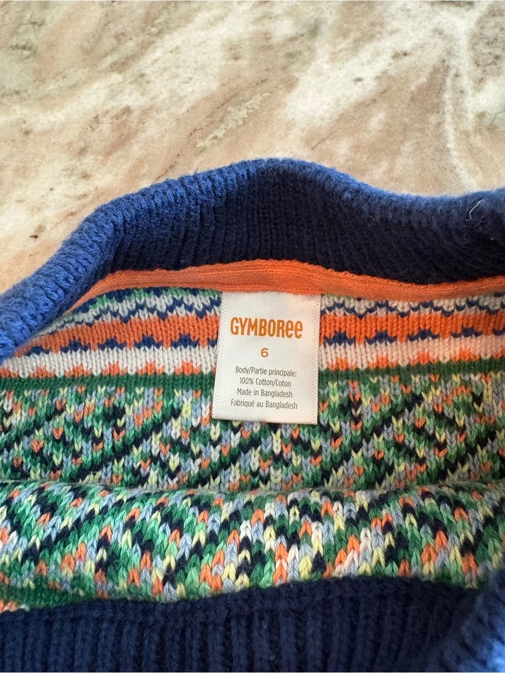 Gymboree Boys Dinosaur Crewneck Knit Sweater T-Rex Printed Size 6 Blue Green